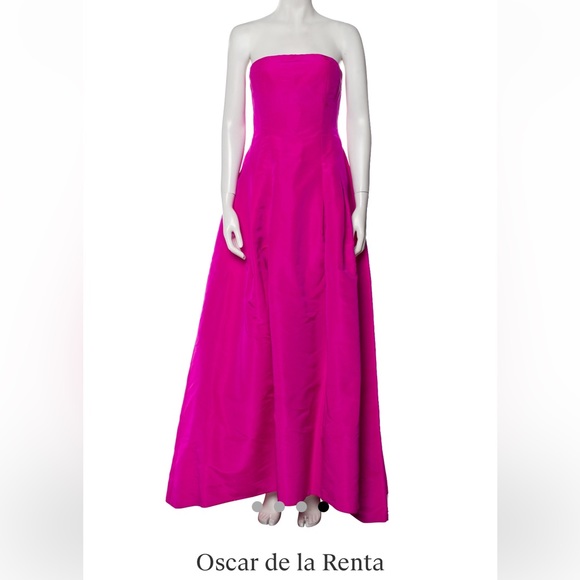 Oscar de la renta hot pink gown size 2 - Picture 14 of 16